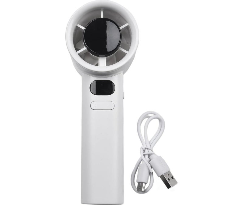 Mini Portable Fan Powerful Handheld Fan,120 Speeds Infinitely Variable Speed Personal Small Rechargeable Hand Fan for Adults & Kids Travel White 16X5.8X5.55CM - Image 1