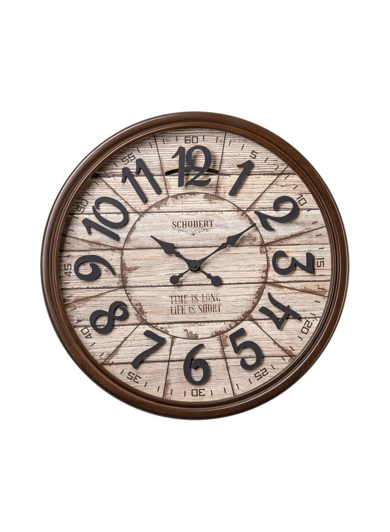 Schobert Wooden Wall Clock 6428 ,Big 60cm, Italian Design - Image 1