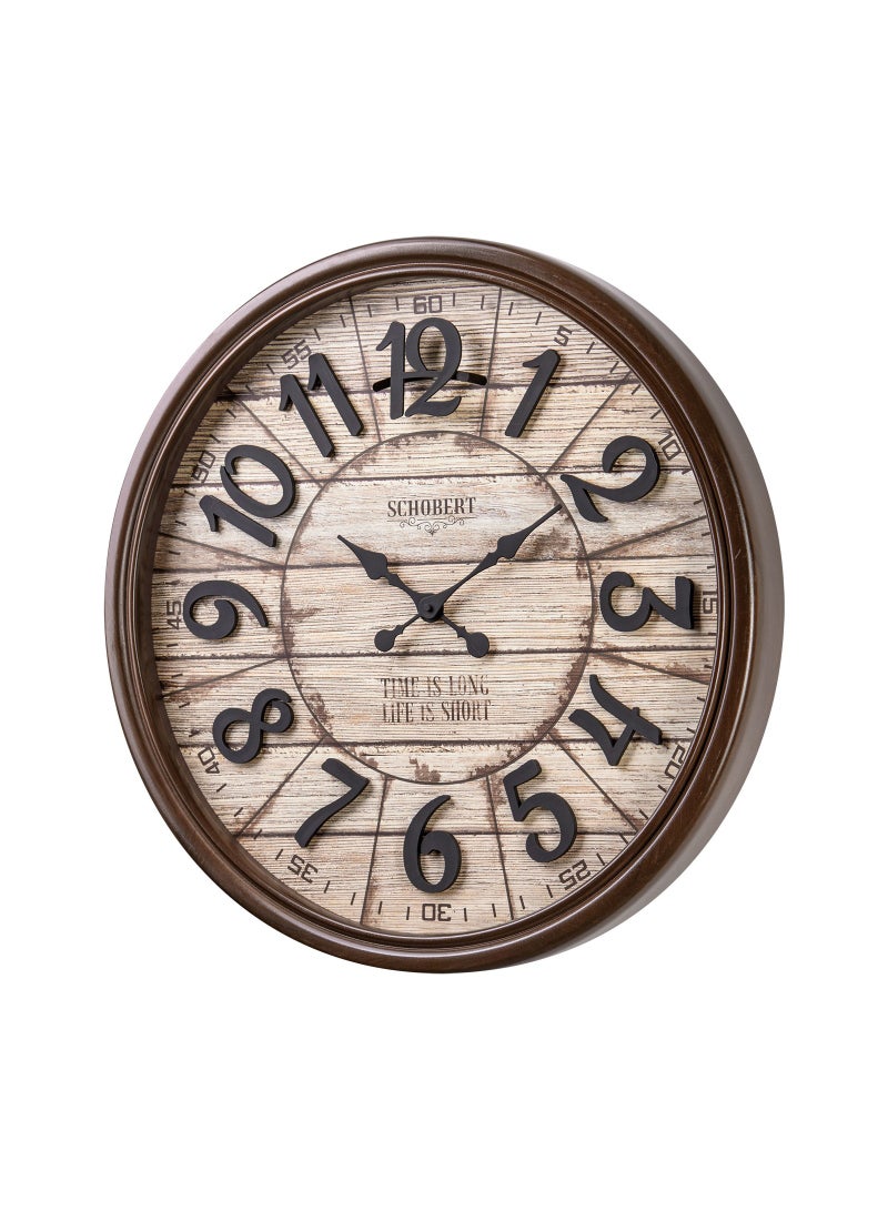Schobert Wooden Wall Clock 6428 ,Big 60cm, Italian Design - Image 3