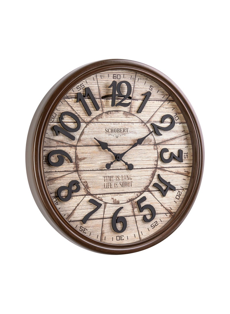 Schobert Wooden Wall Clock 6428 ,Big 60cm, Italian Design - Image 2