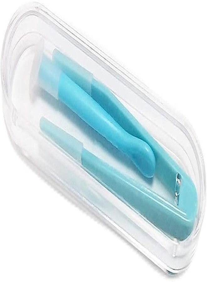 Junfamilee 1 Pc Contact Applicator,Inserter+Tweezer with Soft Tip,Contact Lens Remover Tool,for Contact Lens Cases Health and Household Contact Lens Care(Blue) - Image 1