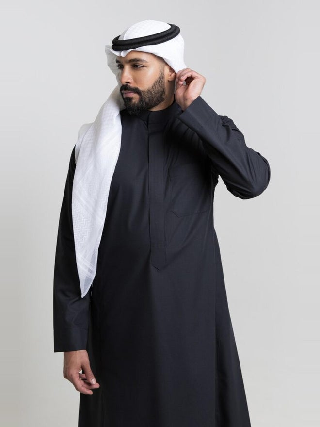 الشياكة توب كلاسيك رجالي صيفي، أسود - 56 بوصة - Image 3