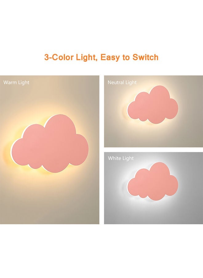 NIBEMINENT Cloud Shaped LED Wall Light for Kids Room Blue 35 x 10 35cm - Image 3