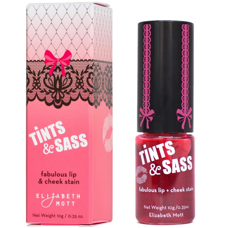 Elizabeth Mott Tints & Sass Lip and Cheek Stain â€“ Long-Lasting Rosy Pink Tint for Lips & Cheeks, Natural Buildable Color, Smudge-Proof, Lightweight, Cruelty-Free Makeup for All Skin Tones (10g/0.35oz) - Image 1