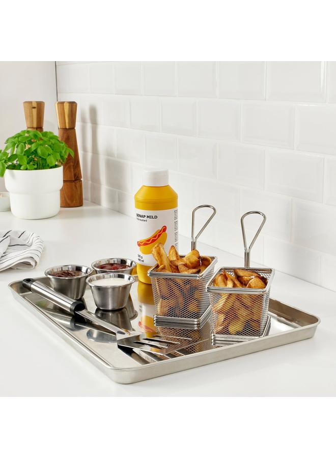 Zaboon Serving Tray, Stainless Steel, 40X30 Cm - Image 4