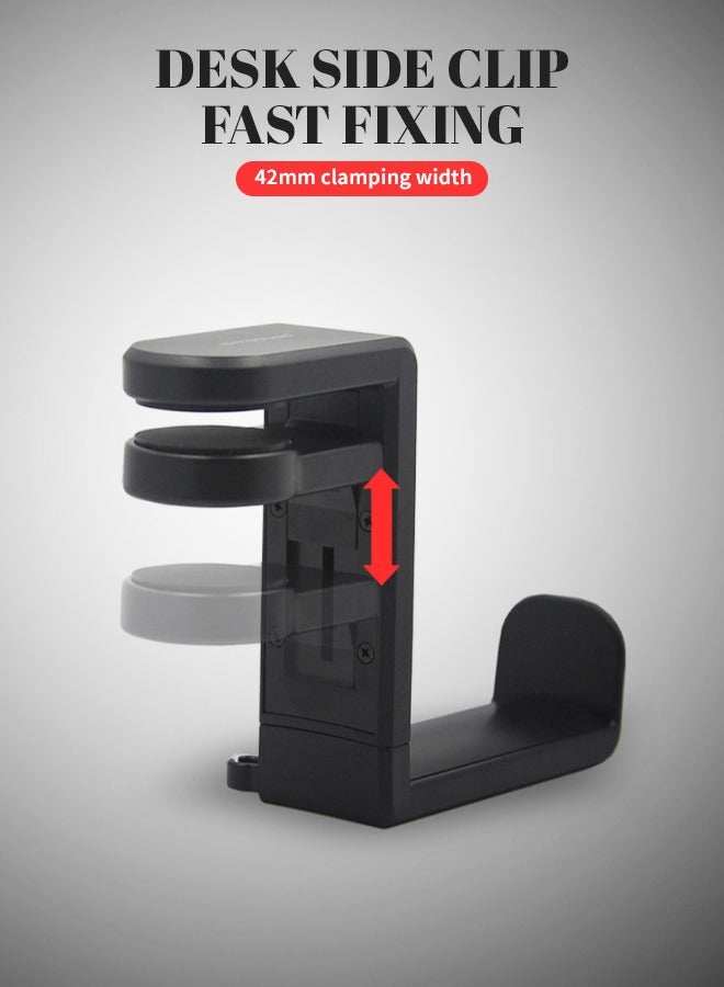 360° Rotating Headphone Holder with Headphone Cable Slot, Portable and Durable Headphone Stand, Desktop Space Saving Design, Easy to Install and Disassemble, Suitable for Office, Home, Travel - Image 4