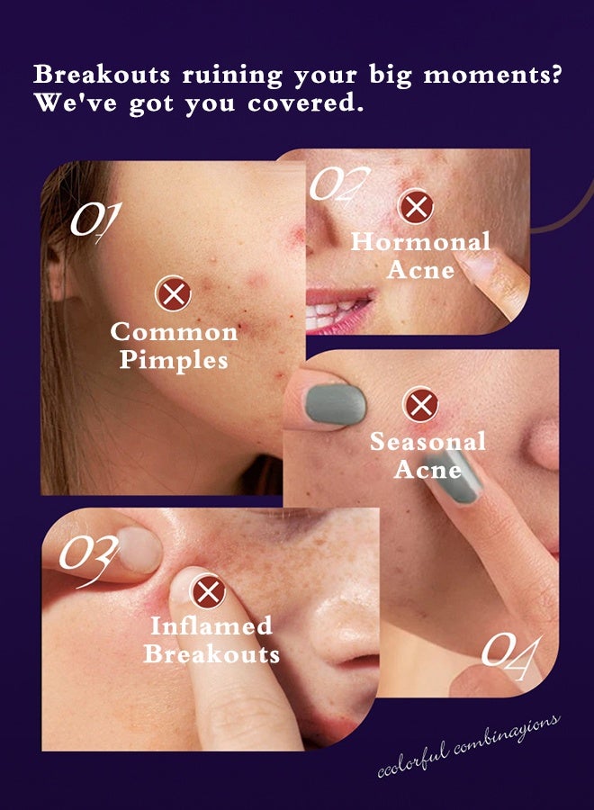 Kormesic 280PCS Star Shaped Acne Patches, Colorful Hydrocolloid Blemish Patches, Cute Pimple Cover Stickers for Face, Invisible & Decorative Spot Treatment Patches - Image 3
