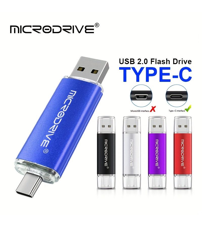 64GB Golden High Speed Type C OTG USB Flash Drive Metal Pen Drive - Image 1