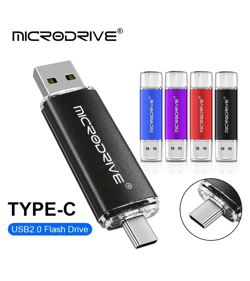 64GB Golden High Speed Type C OTG USB Flash Drive Metal Pen Drive - Image 3