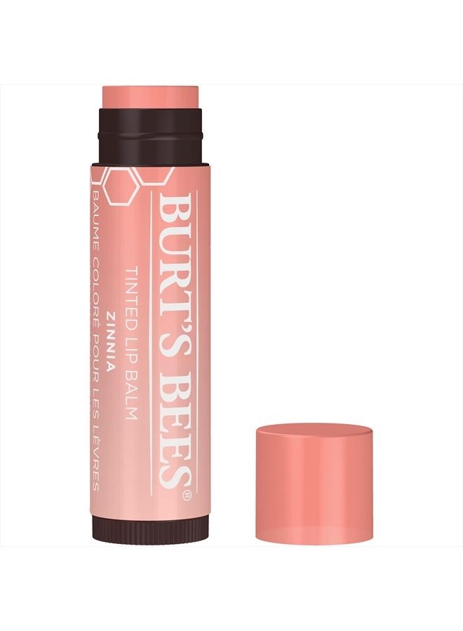 Burt's Bees Lip Balm Easter Basket Stuffers, Tinted Moisturizing Lip Care Spring Gift for Women, for All Day Hydration & Dry Lips, 100% Natural, Zinnia (2 Pack) - Image 1