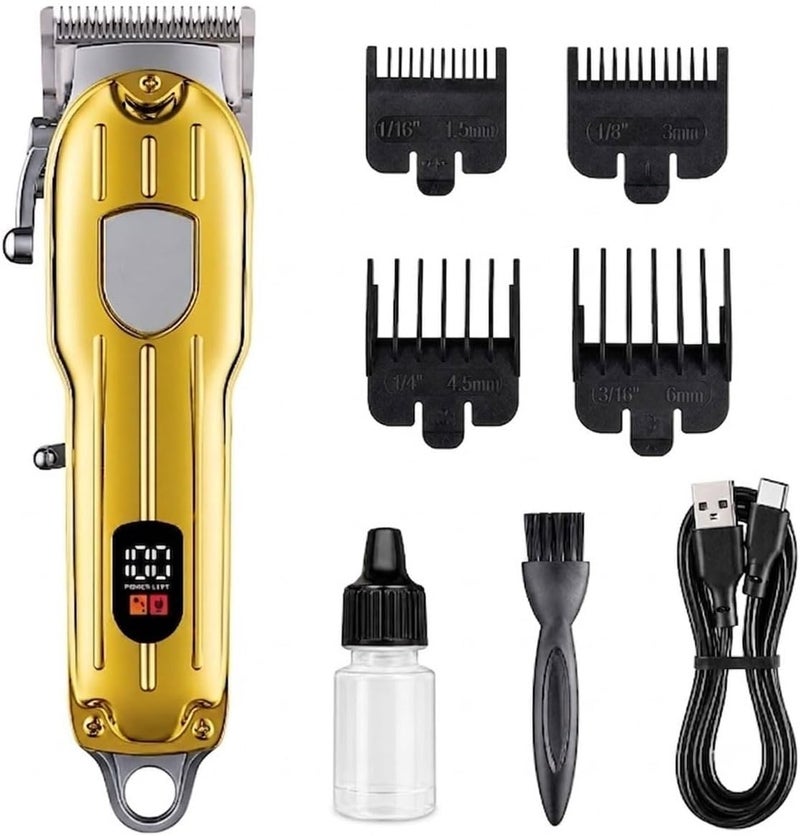 ECVV Professional Hair Clipper for Men, Cordless Rechargeable Hair Trimmer with LED Display, Stainless Steel Precision Blade, 4 Guide Combs, Barber Hair Cutting Kit for Home & Salon Use (Assorted) - Image 1