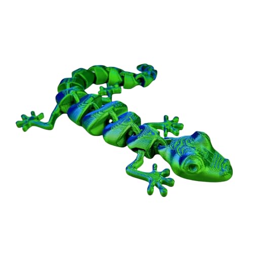 MAVLENT 3D Printed Gecko Animals Flexible Fidget Lizard for Adults Home Office Decor Stocking Stuffers Bulk Birthday Party Halloween - Image 1
