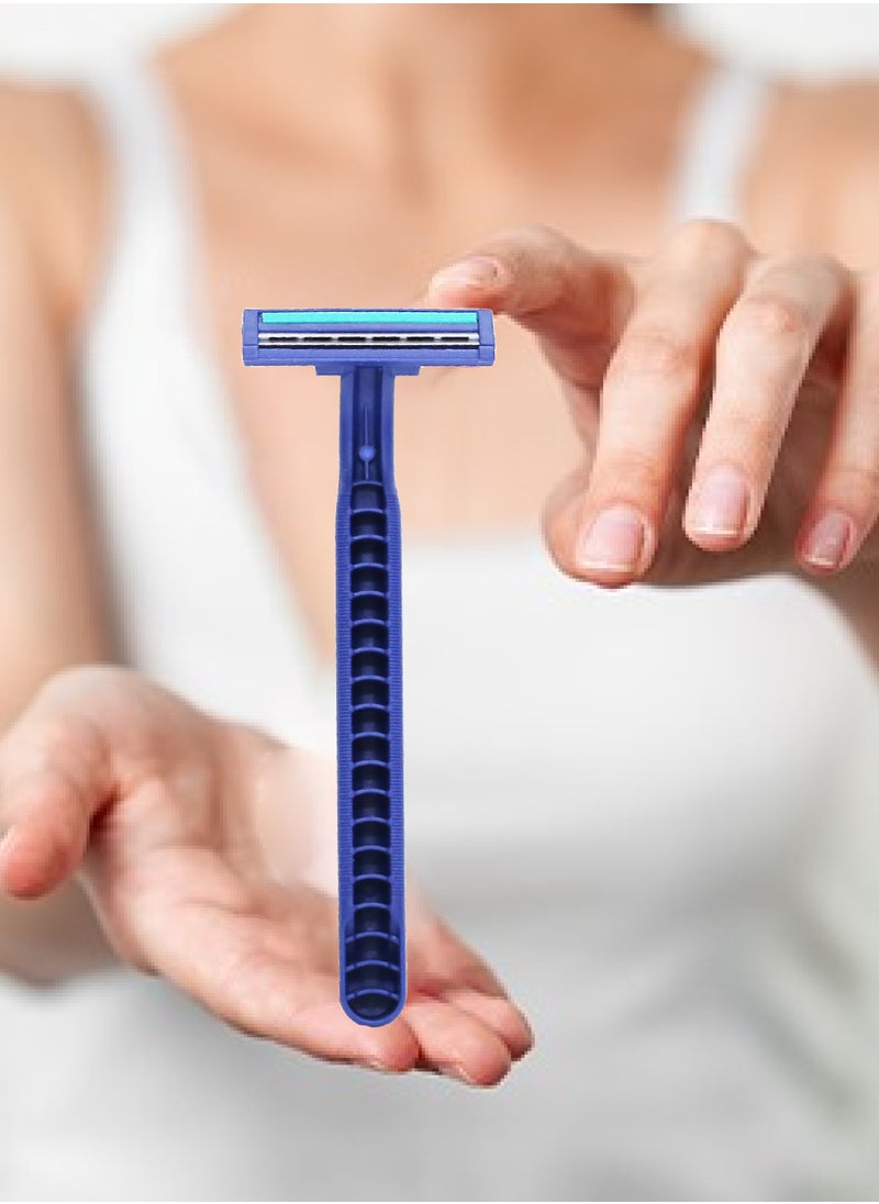 Box of 24 Blue Razor Blades Disposable Stainless Steel High End Twin Blade Razors - pzsku/Z6D4355D0372AE6556EE5Z/45/_/1705324663/d364db40-1365-49f7-bcc3-198b25983e11