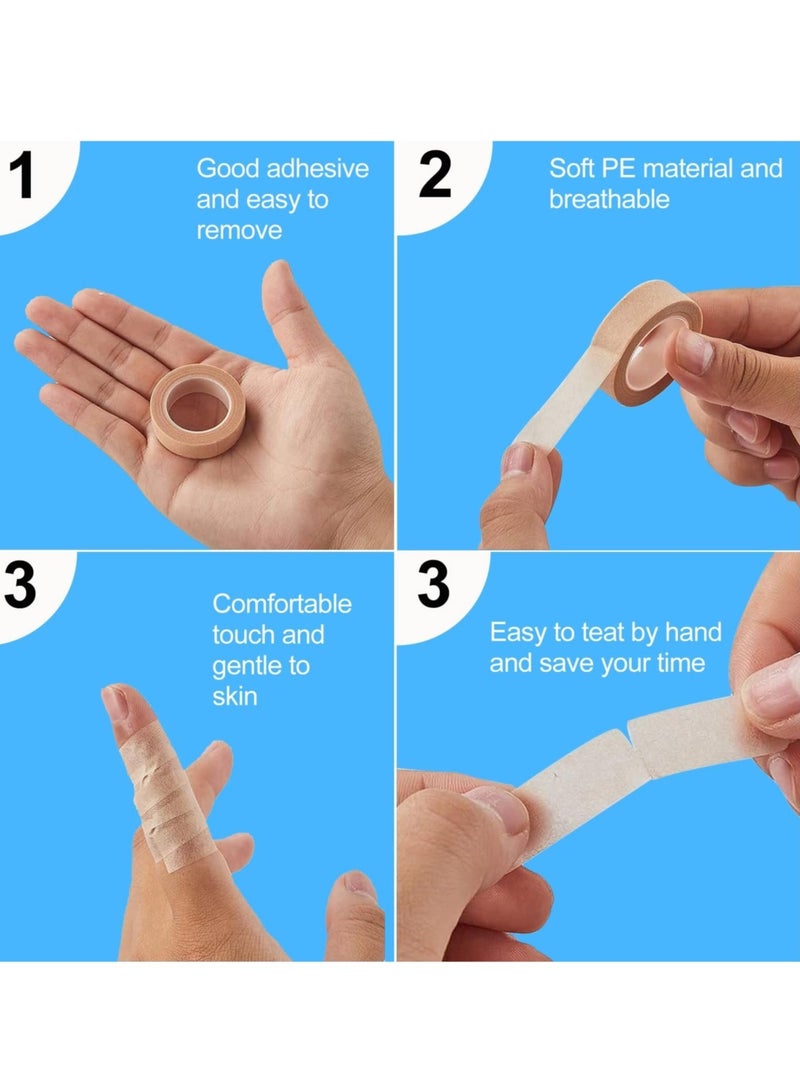 ماركة غير محددة 8 Rolls Flexible Skin Tape Breathable Nose Tape，Micropore Tape, Paper tape medical,  Self Adhesive First Aid Bandages for Wound Injuries Swelling (0.5 in x 10 Yd)  - Image 5