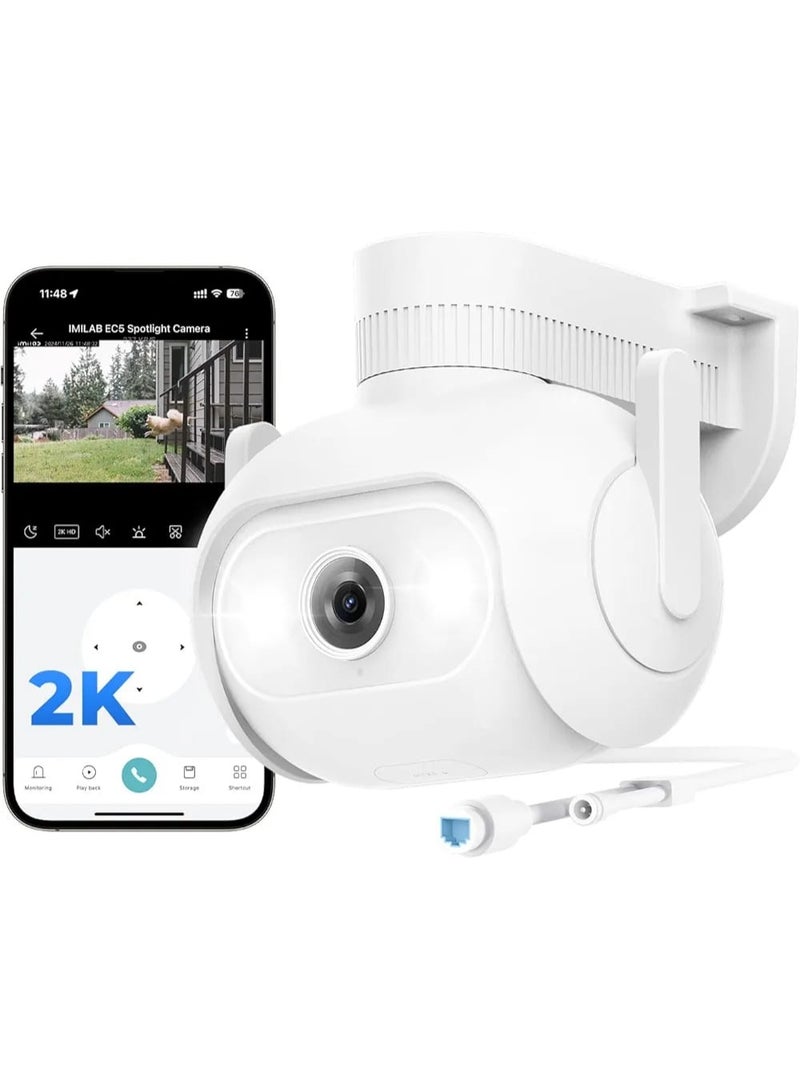إيميلاب كاميرا المراقبة الذكية IMILAB EC5 المزودة بكشاف ضوئي - كاميرا واي فاي خارجية مع خاصية كشف الحركة، تدعم أجهزة Xiaomi Home وAlexa وGoogle Home - Image 2