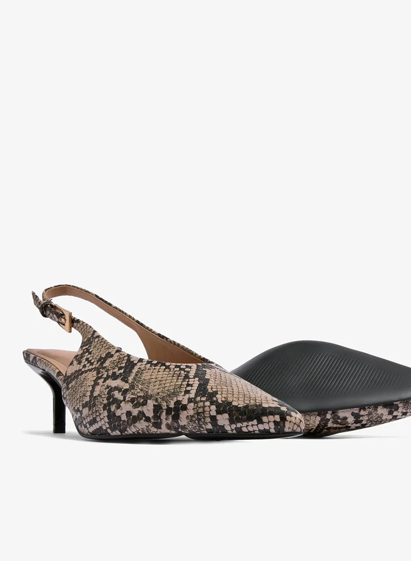 ماتلان كعب مدبب بكعب عالٍ بتصميم ثعبان