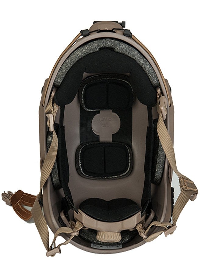 Lancer Tactical Medium - Large Industrial ABS Plastic Constructed Maritime Helmet Adjustable Crown 20mm Side Rail Adapter Velcro Padding Stickers NVG Shroud Bungee Retention Goggle Clip - Dark E - Image 5