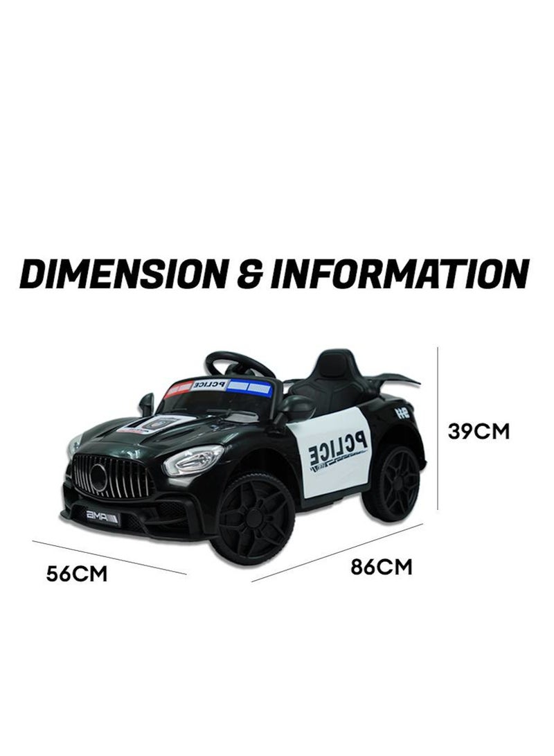 Rally Electric Police Car for Kids with Remote Control and Lights - 6V Battery - Safe and Fun Charging Kids Car - Image 3