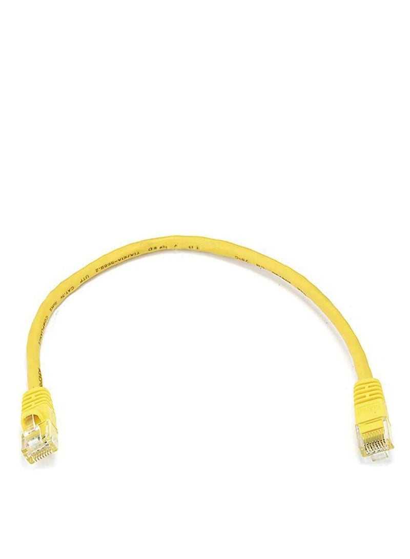 DKURVE 5 Pack Snagless 0.5M Short Cat6 Ethernet Cable Computer LAN Network Cord full copper Yellow  - Image 2