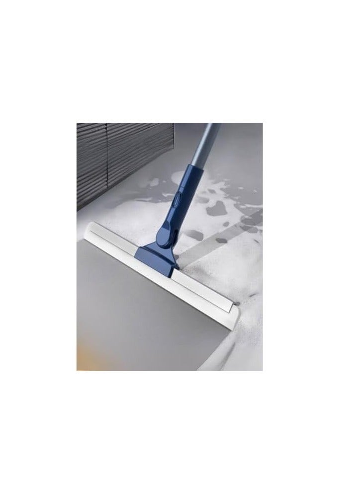 Premium Squeegee Floor Wiper,Telescopic Pole Adjustable Broom Floor Tile Floor Scrubber Telescopic Floor Tile Marble Adjustable Handle Silicone Wiper 110 x 50 CM - Image 1