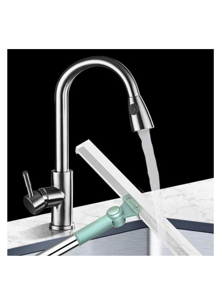 Premium Squeegee Floor Wiper,Telescopic Pole Adjustable Broom Floor Tile Floor Scrubber Telescopic Floor Tile Marble Adjustable Handle Silicone Wiper 110 x 50 CM - Image 4