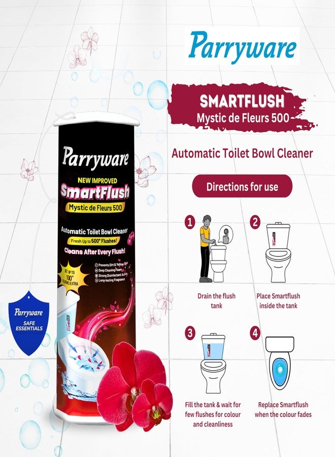 Parryware SmartFlush Mystic de Fleurs 500 - Automatic Toilet Bowl Cleaner upto 500* flushes - 180g (Pack of 1) - Image 5