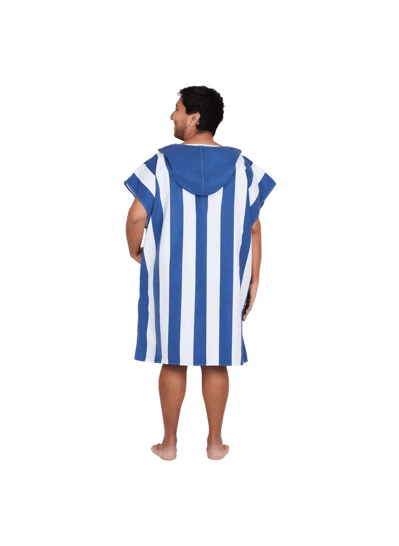 Dock & Bay Dock & Bay Adult Poncho, Hooded Beach Towel with Deep Pockets, Quick Dry, Compact & Lightweight - Large - WHITSUNDAY BLUE  - Image 2