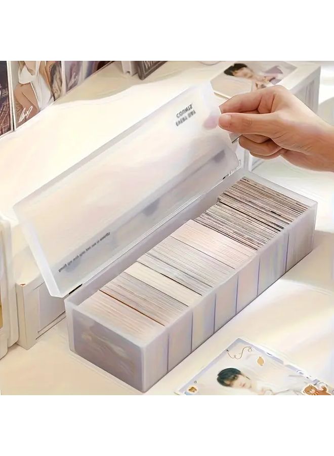Transparent Yellow Trading Card Organizer With Dust Cover Secure Closure Storage Case - Image 5