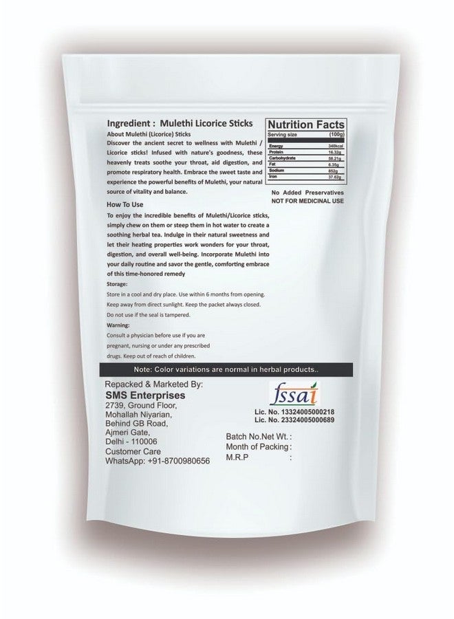 CELLUTION 100% Natural Mulethi Stick For Eating - 100gm - Licorice root/Glycyrrhiza glabra Sticks/Yastimadhu For Hair, Skin & Body Care (100 Grams) - Image 2