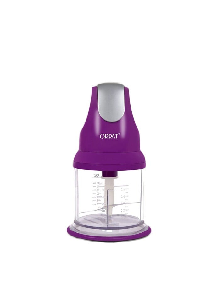 Orpat Express Electric Chopper 250W with Stainless Steel Blades for Vegetables, Garlic, and Herbs - Purple - Image 1