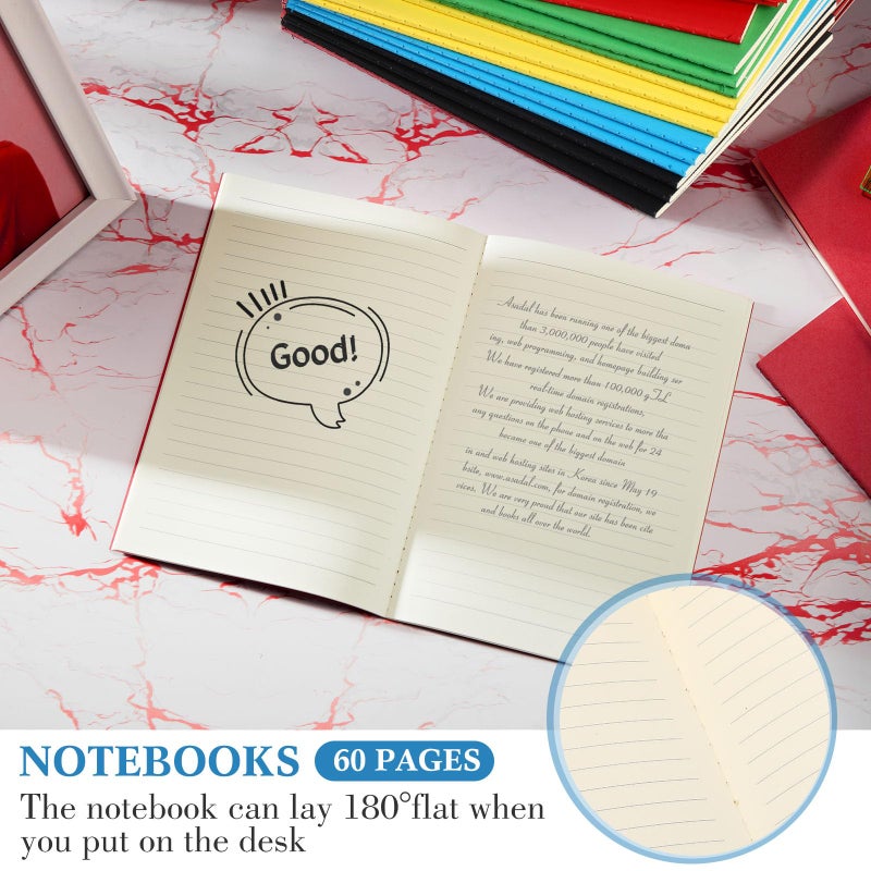 Mimorou 100 Pcs Journals Notebooks Bulk - Kraft Softcover A5 Small Notebooks 5.5 Inch x 8.3 Inch Notepads with 60 Page 30 Sheet for Writing Sketch Travel Office Supplies(Multicolor,Lined) - Image 2