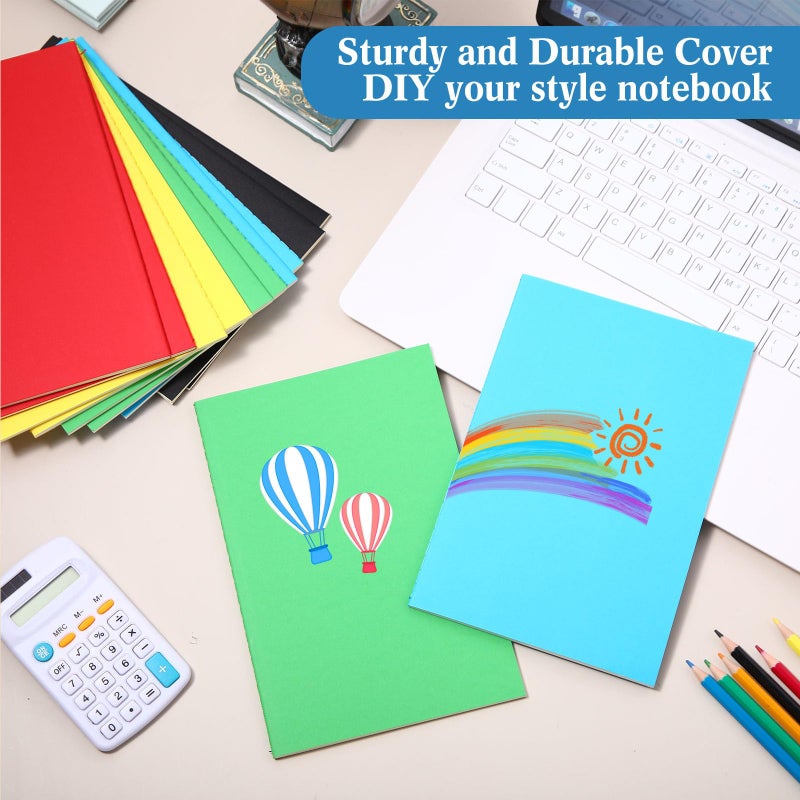 Mimorou 100 Pcs Journals Notebooks Bulk - Kraft Softcover A5 Small Notebooks 5.5 Inch x 8.3 Inch Notepads with 60 Page 30 Sheet for Writing Sketch Travel Office Supplies(Multicolor,Lined) - Image 5