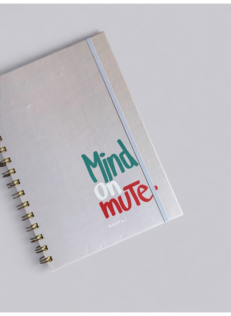 Noota MIND ON MUTE A5 Notebook 100 papers, Hardcover - Image 2