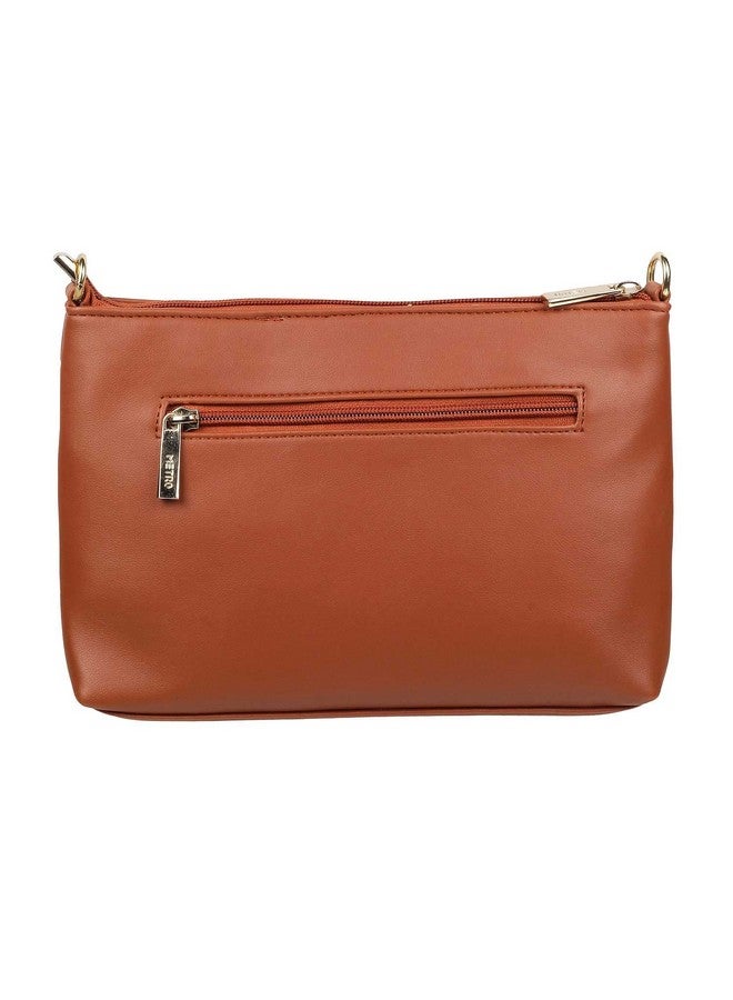 Metro حقيبة كاجوال نسائية بسحاب من جلد صناعي ميترو تان (66-7249) - Image 3