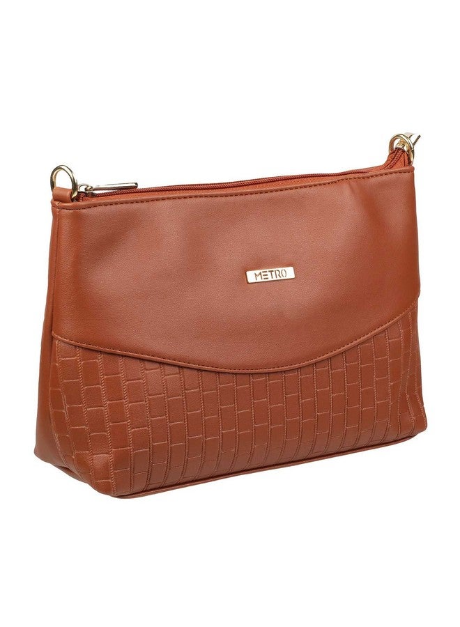 Metro حقيبة كاجوال نسائية بسحاب من جلد صناعي ميترو تان (66-7249) - Image 5