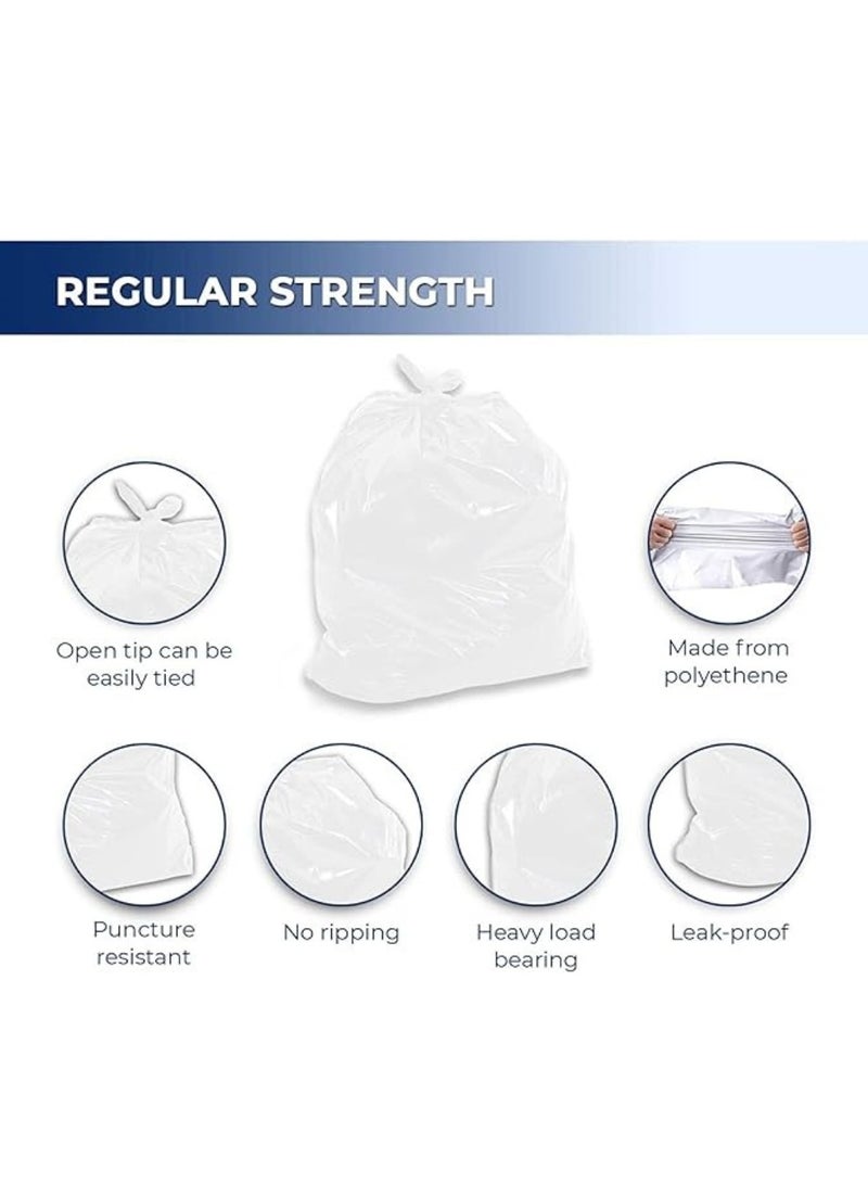 أكياس القمامة البيضاء القابلة للتحلل - 50x60، 30 ميكرون، مادة HDPE، عبوة من 70 - Image 2