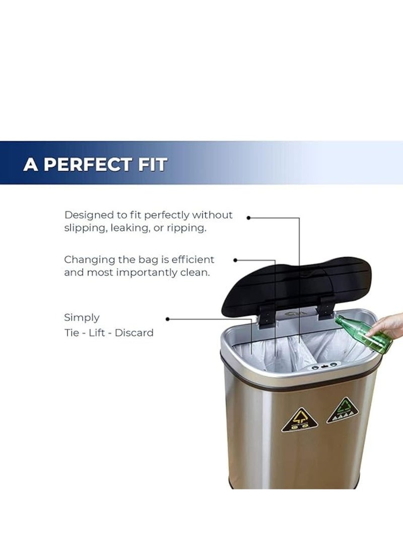 أكياس القمامة البيضاء القابلة للتحلل - 50x60، 30 ميكرون، مادة HDPE، عبوة من 70 - Image 3