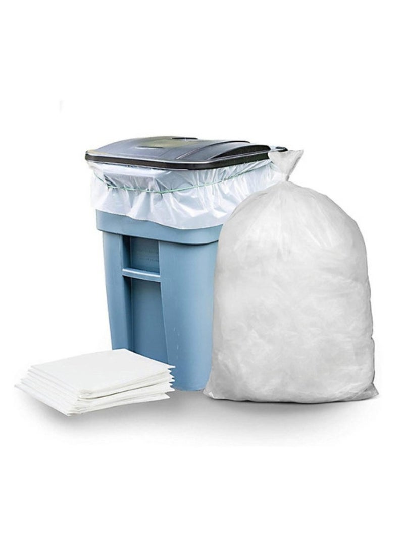 أكياس القمامة البيضاء القابلة للتحلل - 50x60، 30 ميكرون، مادة HDPE، عبوة من 70 - Image 1