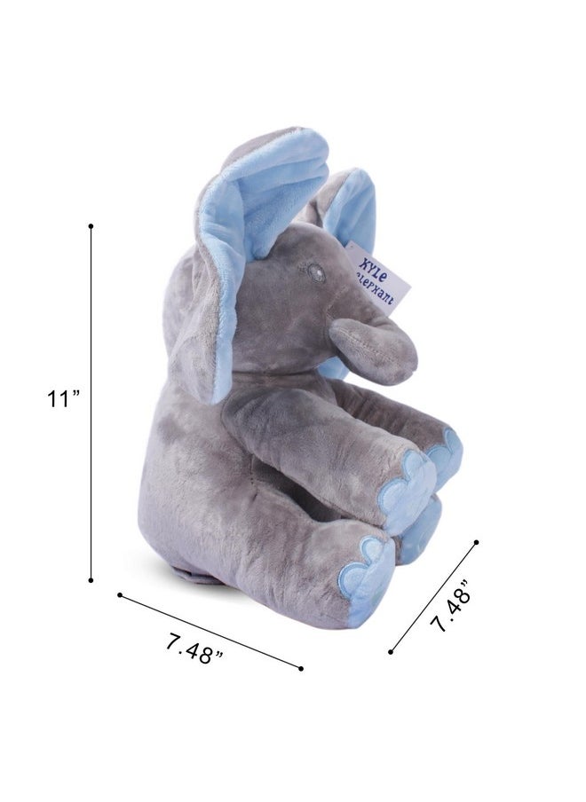 Dimple Kyle Peek A Boo Elephant Toy, Interactive Singing Stuffed Elephant Plush with Moving Ears, Musical Stuffed Animal for Babies and Toddlers, Adorable Baby Toy