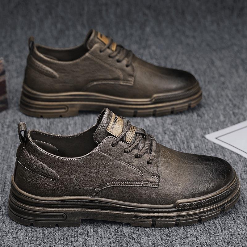 Men'S Shoes Autumn 2025 Low-Top Martin Shoes Men'S Workwear British Style Men'S Casual Trendy Leather Shoes Height Increasing - Image 2