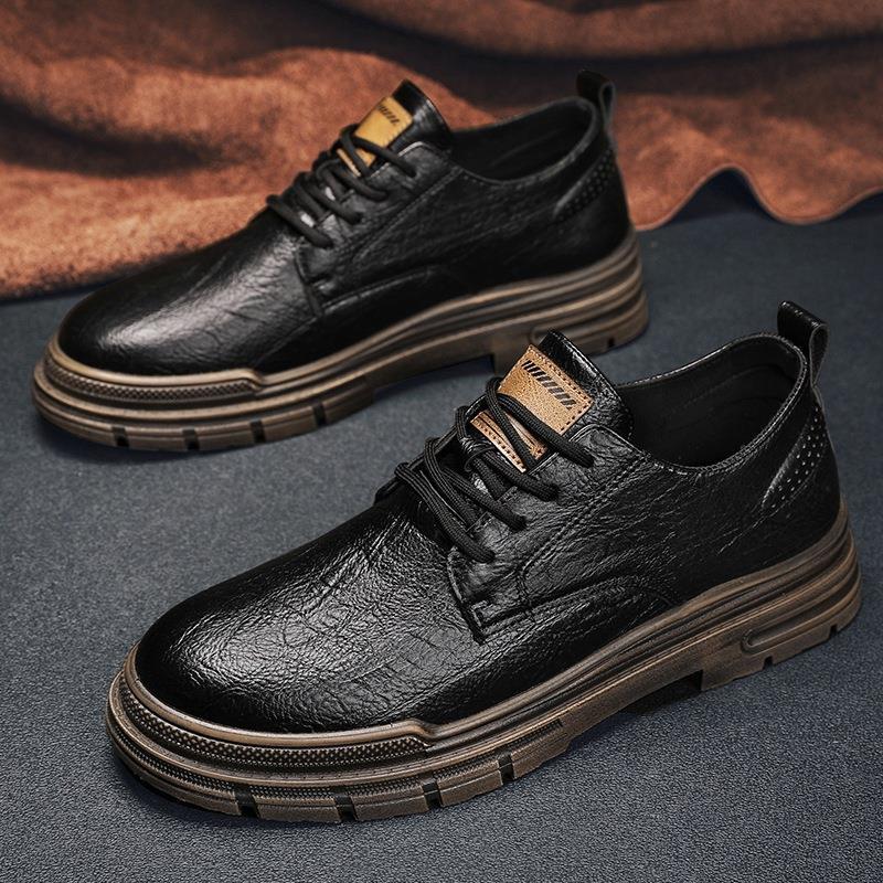 Men'S Shoes Autumn 2025 Low-Top Martin Shoes Men'S Workwear British Style Men'S Casual Trendy Leather Shoes Height Increasing - Image 4