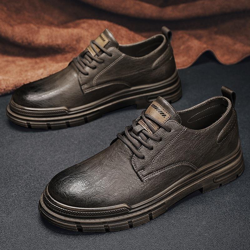 Men'S Shoes Autumn 2025 Low-Top Martin Shoes Men'S Workwear British Style Men'S Casual Trendy Leather Shoes Height Increasing - Image 3