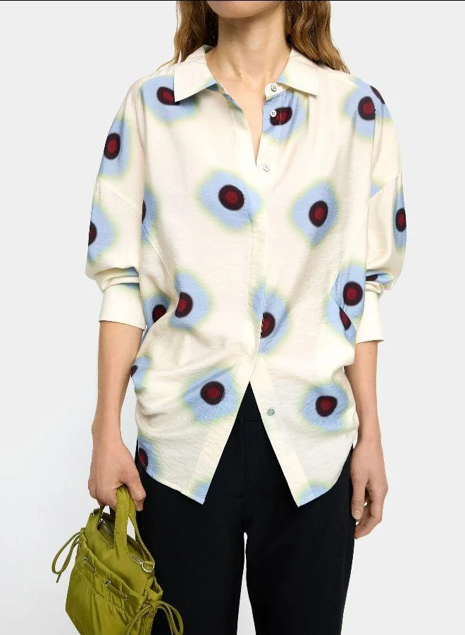 بارفوا قميص بدوائر مطبوعة