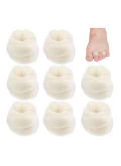 Excefore Lambs Wool for Toes Soft Feet Cushion Toe Separator Lambs Wool Corn Cushion Pads Blister Prevention Bunions Callus Remover Cushions Hammer Toe Relief for Shoes or Feet, 3/8 oz (8 Pcs)  - Image 1