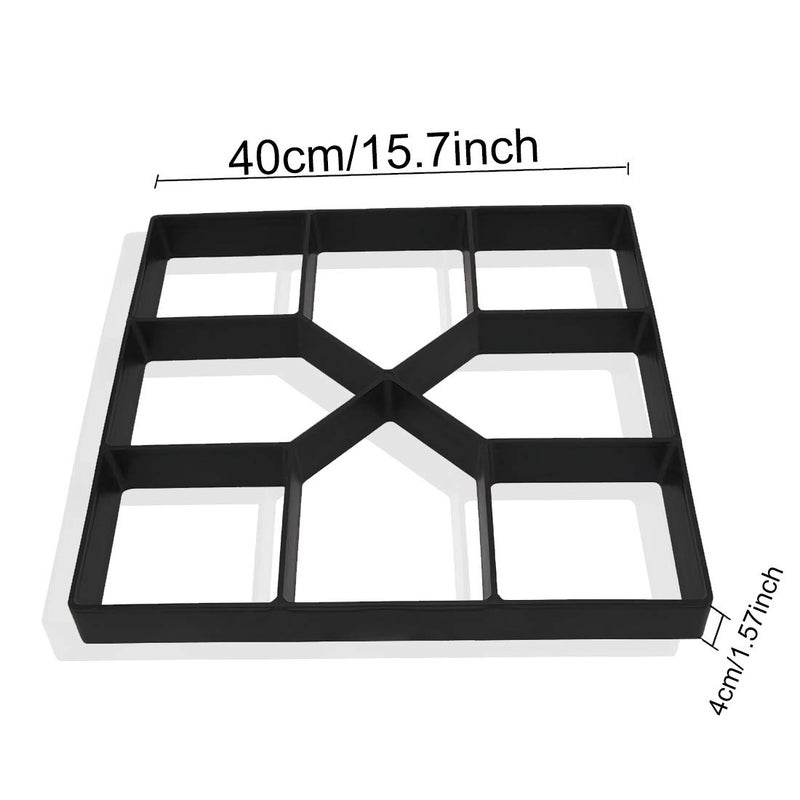 PLIAVAON Garden Pavement Mold Pavers Mold Concrete Forms Mould Paving Molds Reusable Stamped Stepping Stone Lawn Patio Yard DIY Walkway Pavement (1) - Image 2