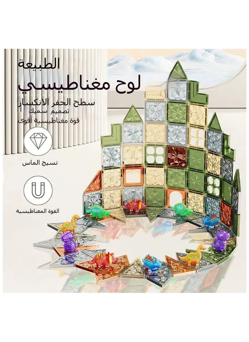 General Magnetic Tiles Nature Color Educational Toy 3D Magnetic Tiles with Faceted Color Windows 3rd Birthday Gift  - Image 2