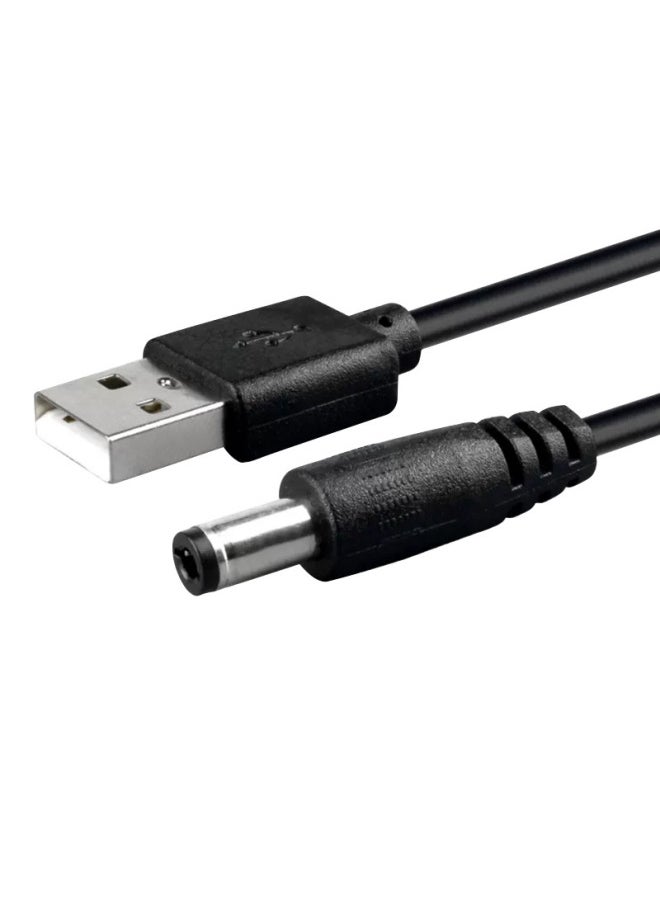 Generic - DC Line Usb To DC Power Cord Round Hole Copper Core Bluetooth Speaker Humidifier DC Charging Cable-Color:3cm 1m Bronze Black - Image 1