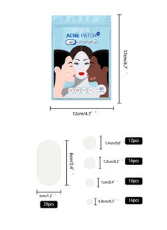 EELHOE Pimple Patches 1 packs of 80 sheets Skin Tag Acne Removal Patches 5 Sizes for Acne pimples of different sizes and shapes and for Blemish Moles Skin Tags  - Image 2