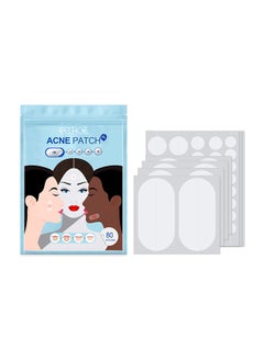 EELHOE Pimple Patches 1 packs of 80 sheets Skin Tag Acne Removal Patches 5 Sizes for Acne pimples of different sizes and shapes and for Blemish Moles Skin Tags  - Image 1