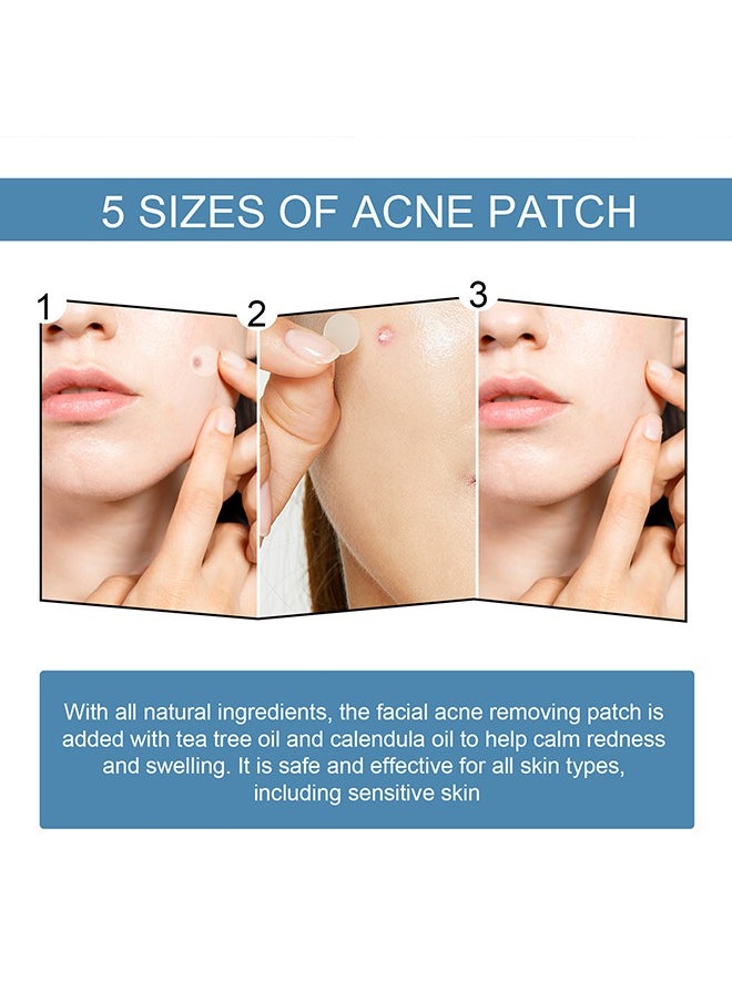 Pimple Patches 1 packs of 80 sheets Skin Tag Acne Removal Patches 5 Sizes for Acne pimples of different sizes and shapes and for Blemish Moles Skin Tags